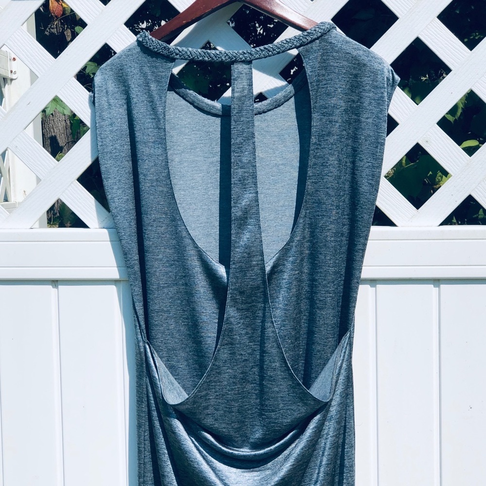 CYNTHIA STEFFE**Silver Dress w/Sensational Back - Picture 3 of 7